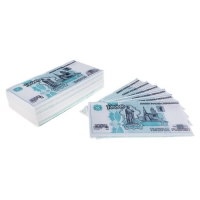 Сувенирные салфетки "1000 рублей", 2-х слойные, 25 листов, 4,5х8,5х16 см