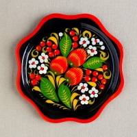 Тарелка «Малышка», 14×14×0,5 см. хохлома