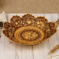 Конфетница «Розы», 19×19×4 см, береста