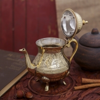 Сувенир латунь "Чайничек" 18,5х10х16,5 см